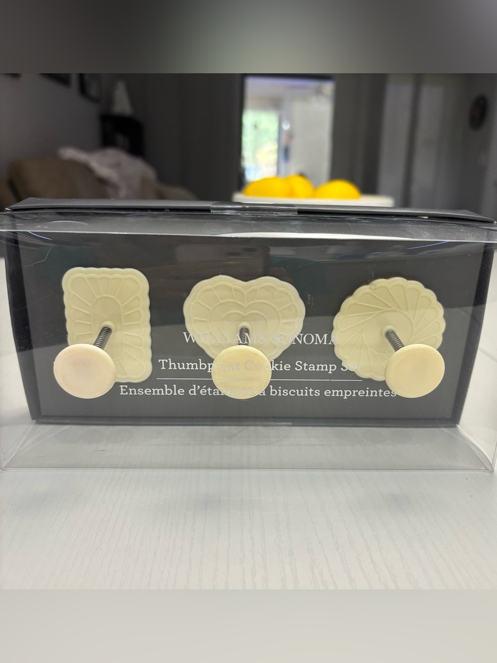 NEW Williams Sonoma Set 3 Thumbprint Cookie Stamps Cutters Holiday All Occasion